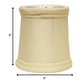 HomeRoots 3" Ivory Slanted Chandelier Tissue Shantung Lampshades in Set of 6
