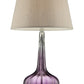 HomeRoots 30" Glass Goblet Table Lamp With Purple Ombre Finish