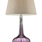 HomeRoots 30" Glass Goblet Table Lamp With Purple Ombre Finish
