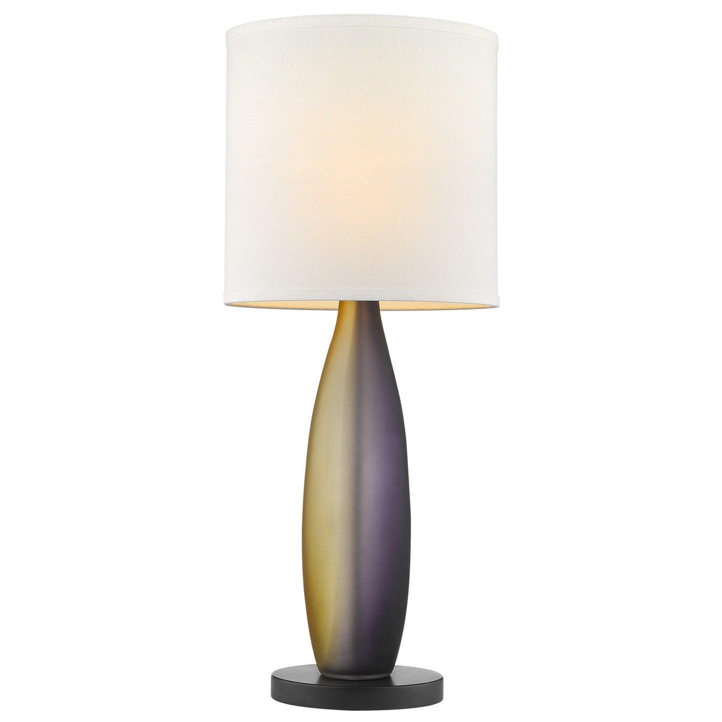 HomeRoots 30" Solid Wood Standard Table Lamp With White Shade and Ebony Lacquer Finish