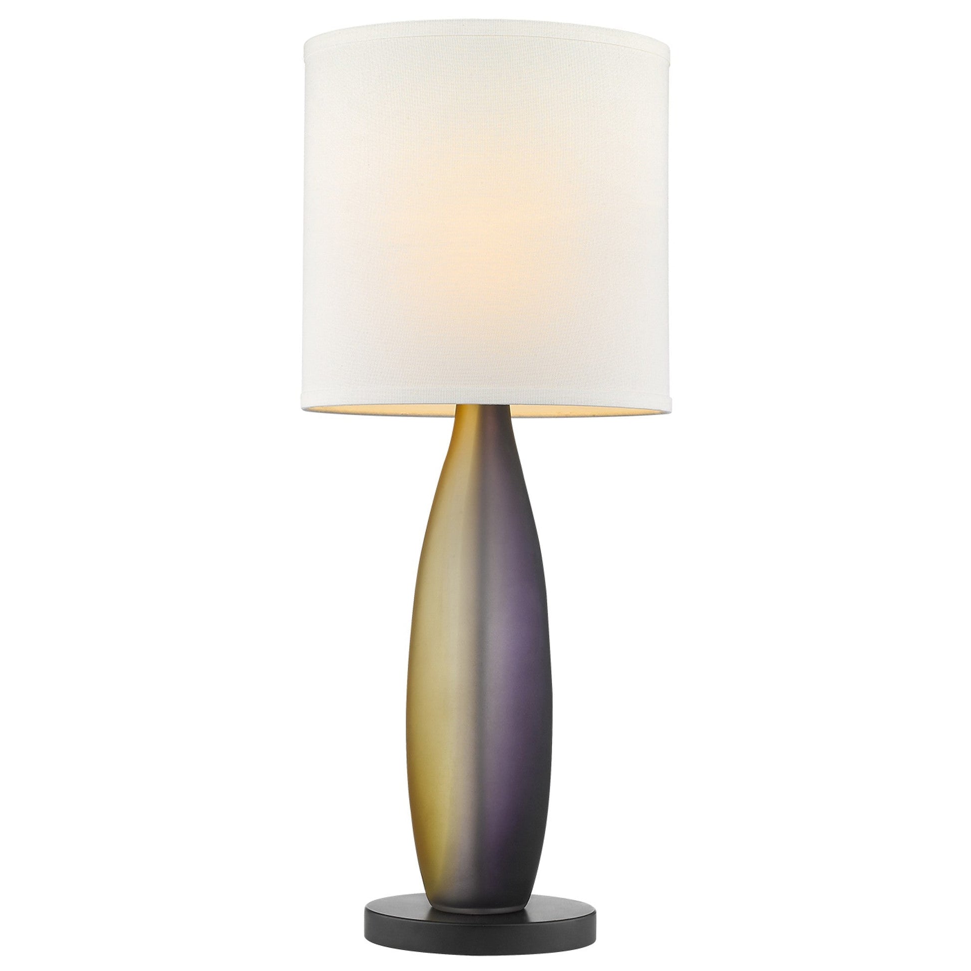 HomeRoots 30" Solid Wood Standard Table Lamp With White Shade and Ebony Lacquer Finish