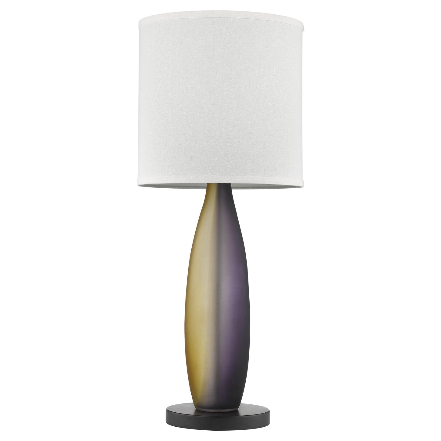 HomeRoots 30" Solid Wood Standard Table Lamp With White Shade and Ebony Lacquer Finish