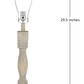 HomeRoots 30" Solid Wood Standard Table Lamp in Off-White Finish