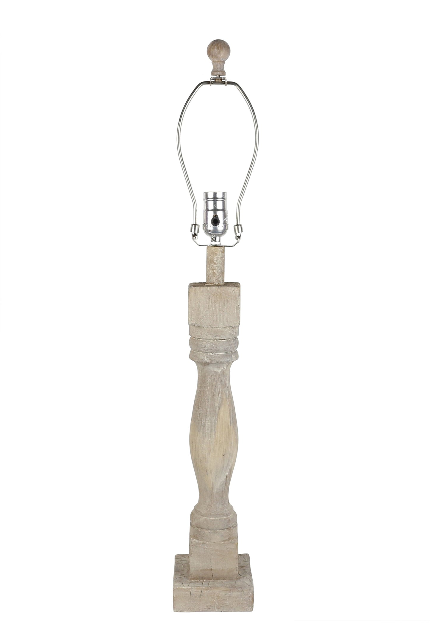 HomeRoots 30" Solid Wood Standard Table Lamp in Off-White Finish