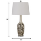 HomeRoots 30” Stylish Ceramic Pearl Table Lamp in Set of Two