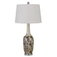 HomeRoots 30” Stylish Ceramic Pearl Table Lamp in Set of Two