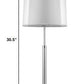 HomeRoots 31" Silver Metal Table Lamp With White Empire Shade