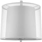 HomeRoots 31" Silver Metal Table Lamp With White Empire Shade
