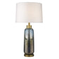 HomeRoots 31" Table Lamp With White Empire Shade and Brass Metal Finish