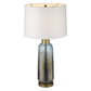 HomeRoots 31" Table Lamp With White Empire Shade and Brass Metal Finish