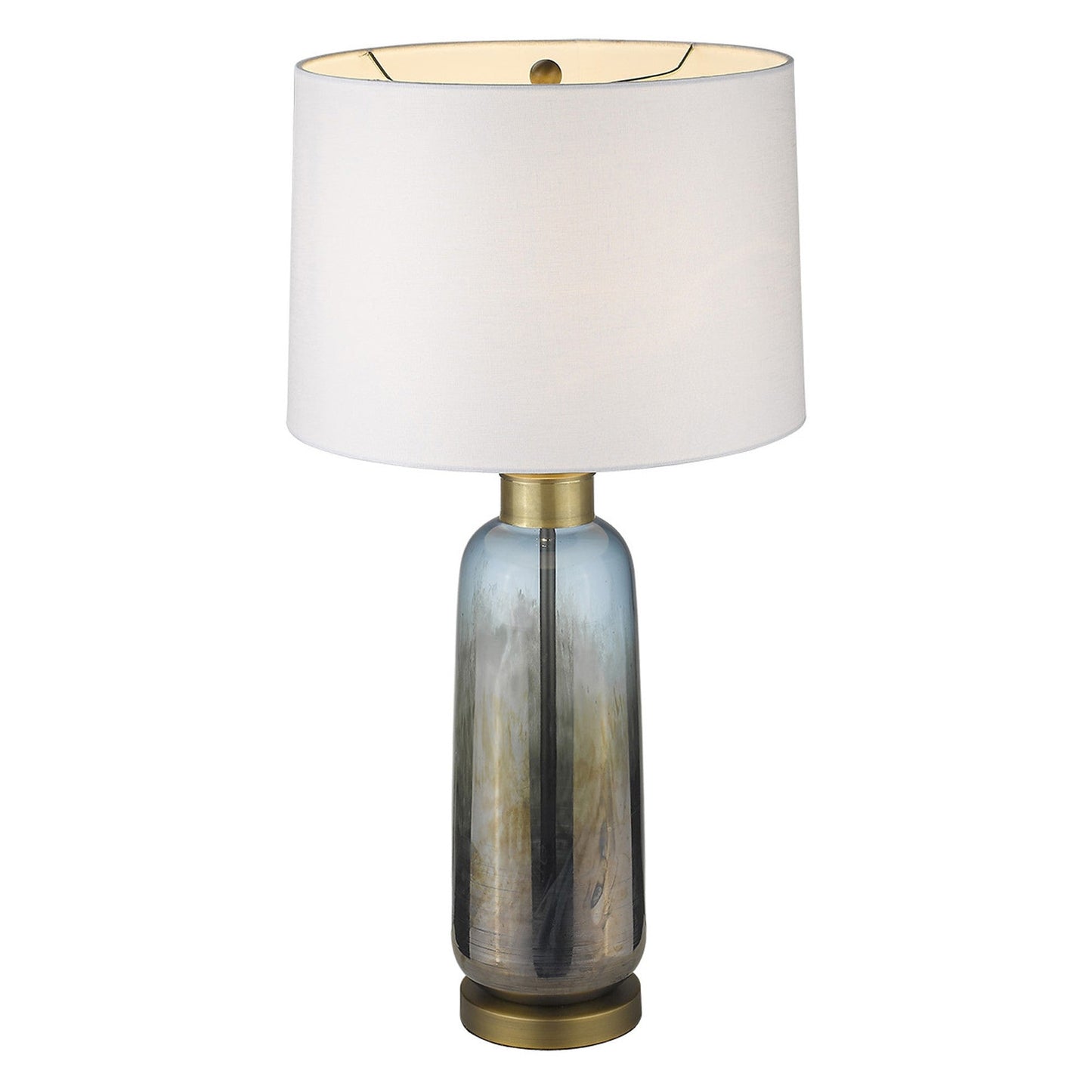 HomeRoots 31" Table Lamp With White Empire Shade and Brass Metal Finish