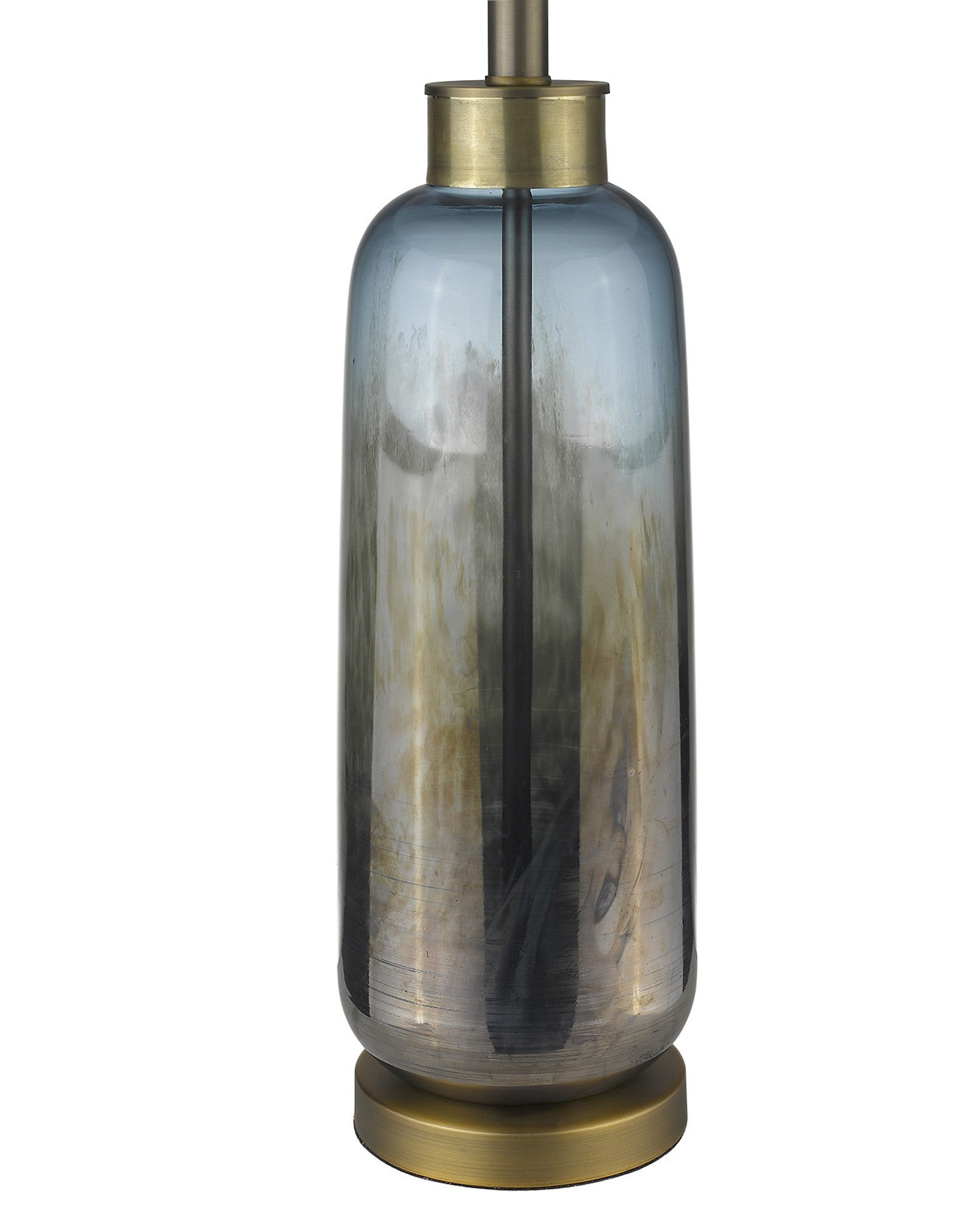HomeRoots 31" Table Lamp With White Empire Shade and Brass Metal Finish