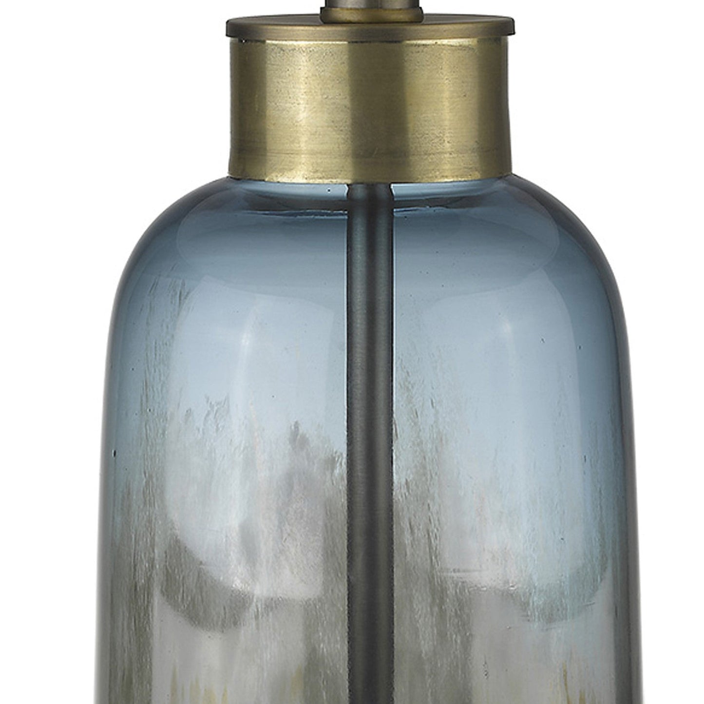 HomeRoots 31" Table Lamp With White Empire Shade and Brass Metal Finish