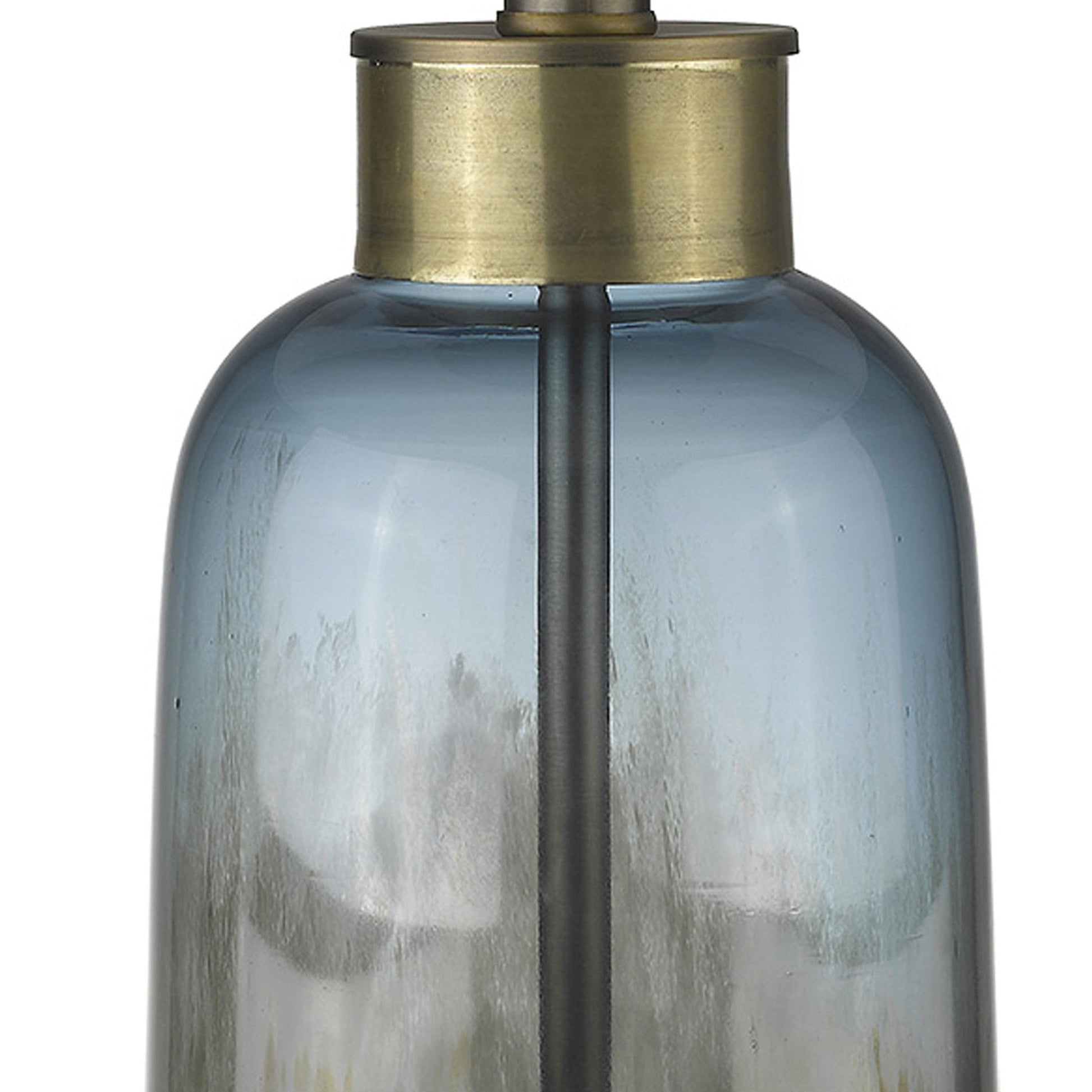 HomeRoots 31" Table Lamp With White Empire Shade and Brass Metal Finish