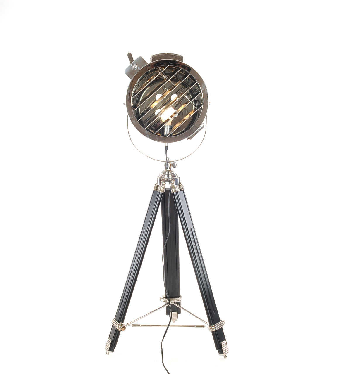 HomeRoots 32" x 32" x 67" Floor Lamp With Stainless Steel Finish