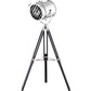 HomeRoots 32" x 32" x 67" Floor Lamp With Stainless Steel Finish