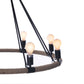 HomeRoots 32" x 37" x 32" 8 Bulbs Pendant Lamp With Rope Finish