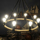 HomeRoots 32" x 37" x 32" 8 Bulbs Pendant Lamp With Rope Finish