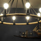 HomeRoots 32" x 37" x 32" 8 Bulbs Pendant Lamp With Rope Finish