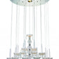 HomeRoots 33" x 33" x 55" Glass Pendant Lamp With Clear Crystal Finish