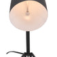 HomeRoots 38" Black Bedside Table Lamp With Dome Shade