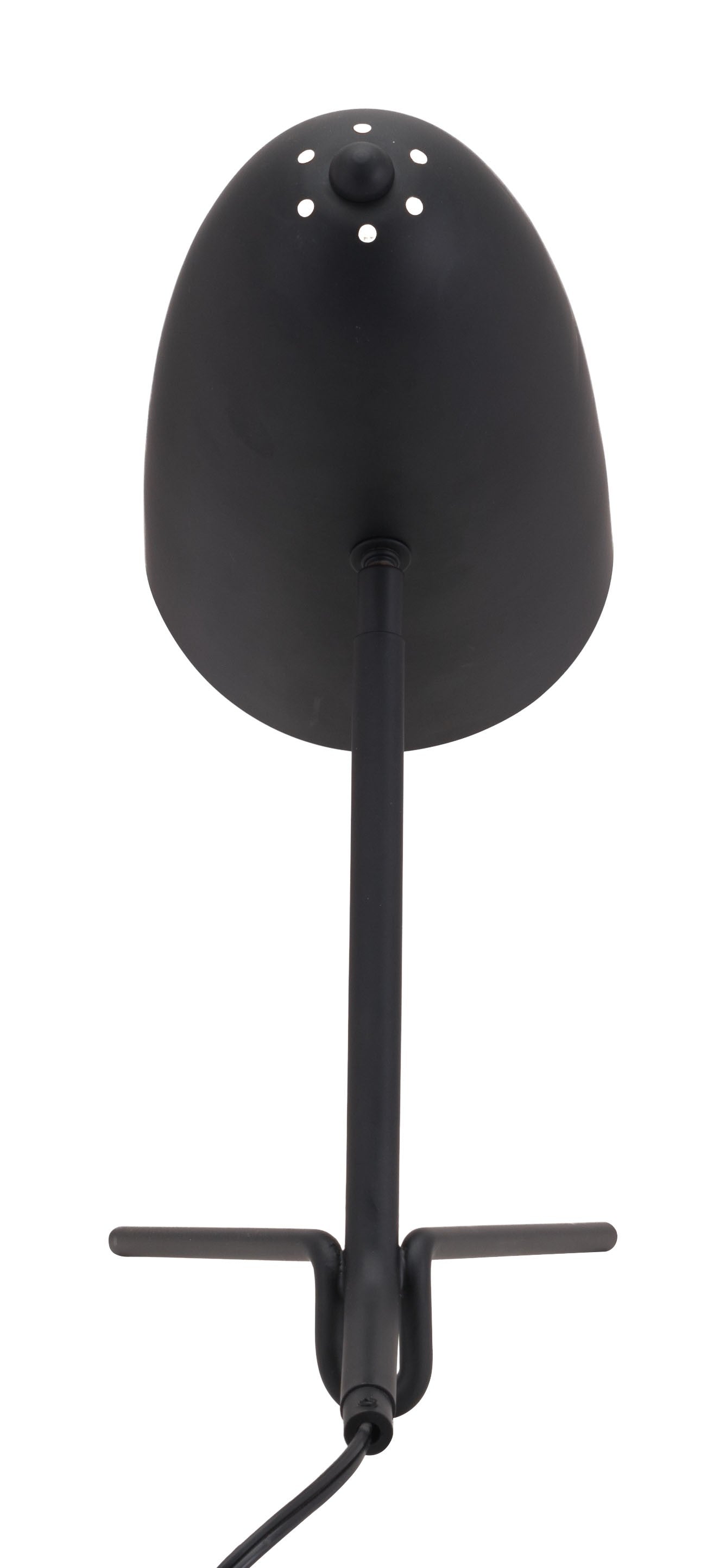 HomeRoots 38" Black Bedside Table Lamp With Dome Shade