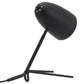 HomeRoots 38" Black Bedside Table Lamp With Dome Shade