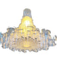 HomeRoots 39" x 39" x 70" Acrylic Pendant Lamp in White Finish
