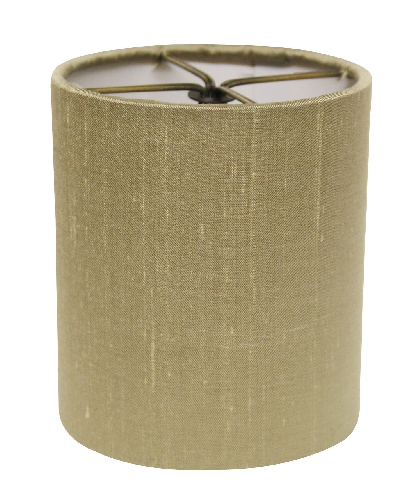 HomeRoots 4" Antique Gold Drum Chandelier Lampshades in Set of 6
