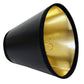 HomeRoots 4" Black With Gold Chandelier Parchment Lampshades in Set of 6