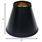 HomeRoots 4" Black With Gold Chandelier Parchment Lampshades in Set of 6