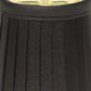 HomeRoots 4" Black and Gold Slanted Pleat Chandelier Silk Lampshades in Set of 6