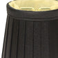 HomeRoots 4" Black and Gold Slanted Pleat Chandelier Silk Lampshades in Set of 6