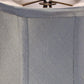 HomeRoots 4" Blue Steel Corset Drum Chandelier Dupioni Lampshades in Set of 6