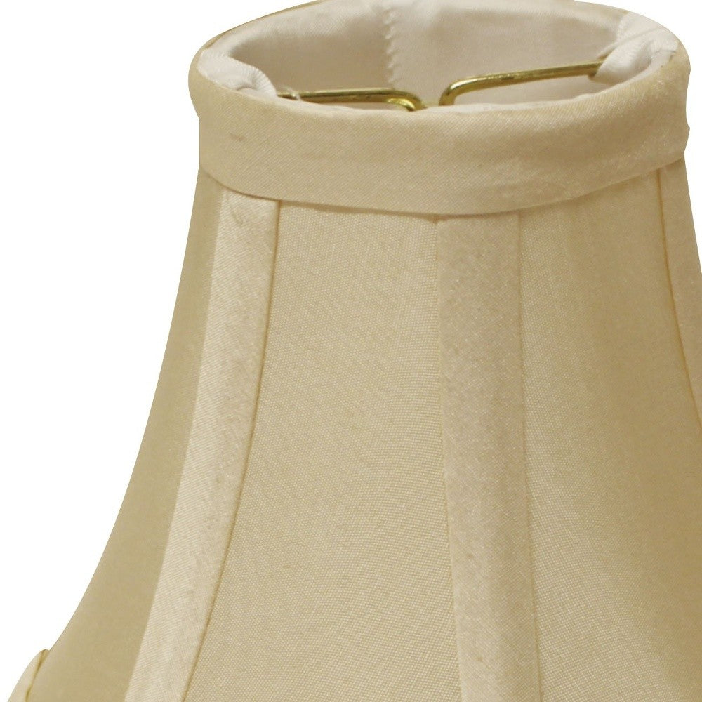 HomeRoots 4" Bright Yellow Slanted Chandelier Dupioni Lampshades in Set of 6