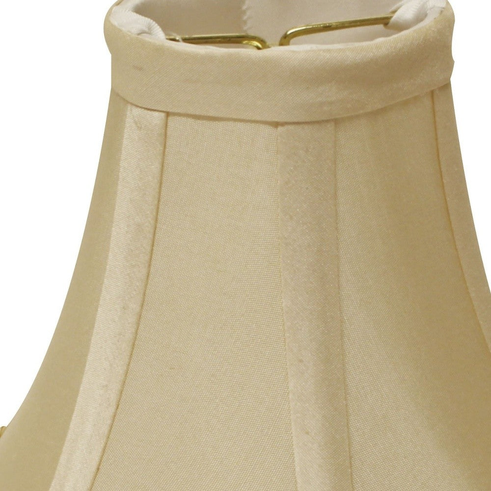 HomeRoots 4" Bright Yellow Slanted Chandelier Dupioni Lampshades in Set of 6