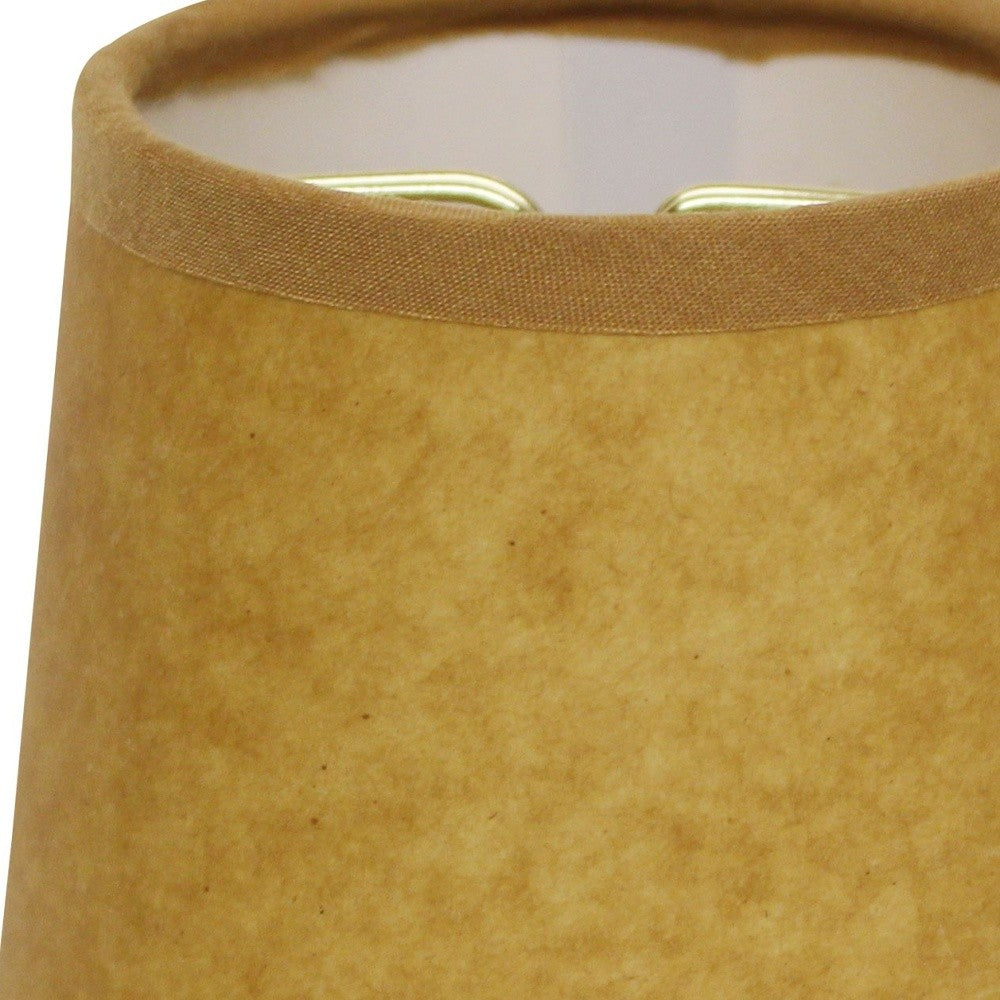 HomeRoots 4" Canvas Chandelier Kraft Paper Lampshades in Set of 6