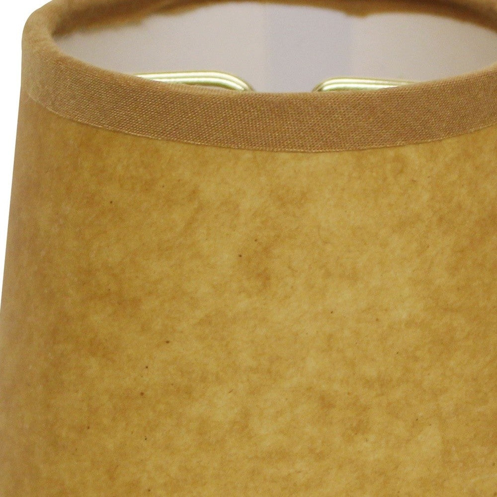 HomeRoots 4" Canvas Chandelier Kraft Paper Lampshades in Set of 6