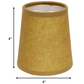 HomeRoots 4" Canvas Chandelier Kraft Paper Lampshades in Set of 6