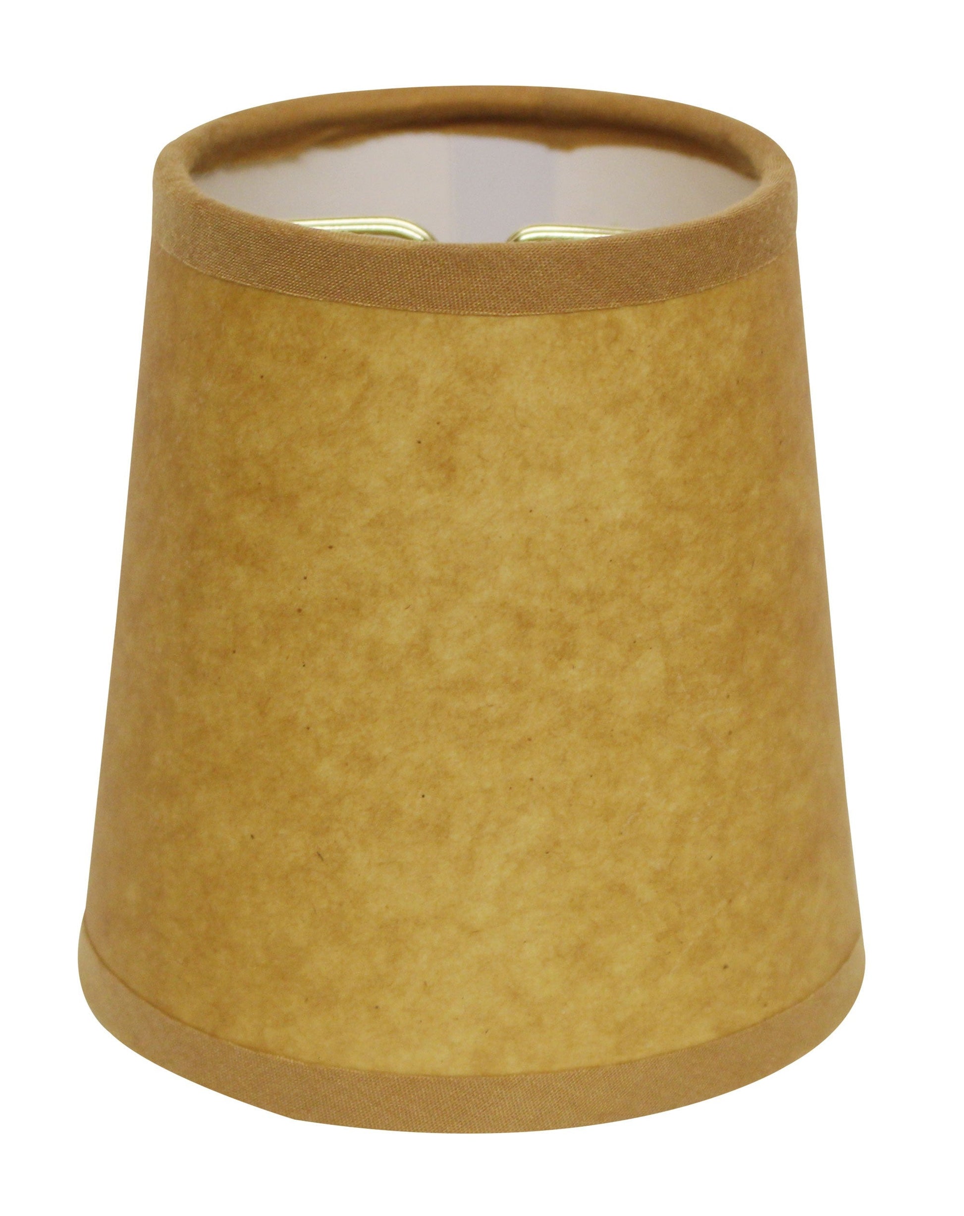 HomeRoots 4" Canvas Chandelier Kraft Paper Lampshades in Set of 6