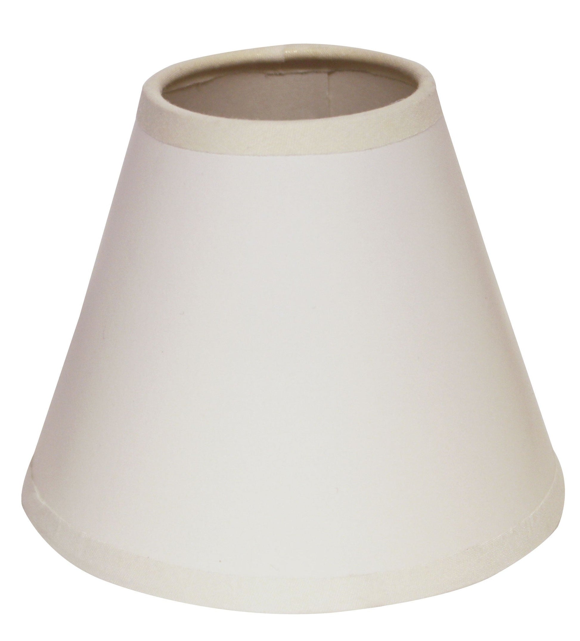HomeRoots 4" Gloss White With White Chandelier Parchment Lampshades in Set of 6