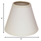 HomeRoots 4" Gloss White With White Chandelier Parchment Lampshades in Set of 6