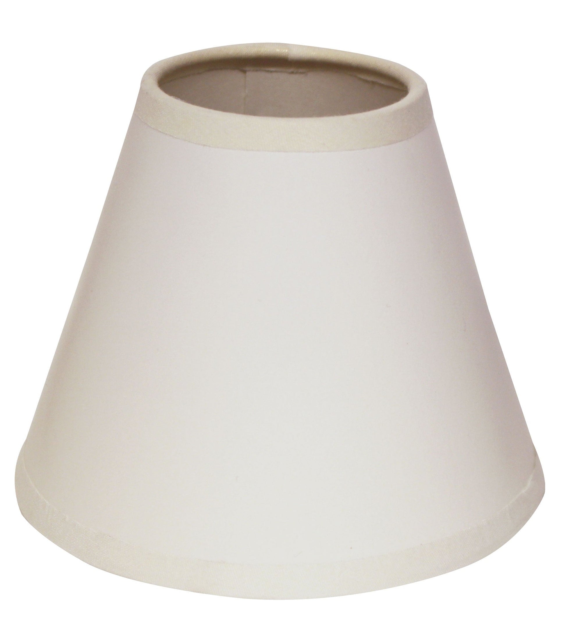 HomeRoots 4" Gloss White With White Chandelier Parchment Lampshades in Set of 6