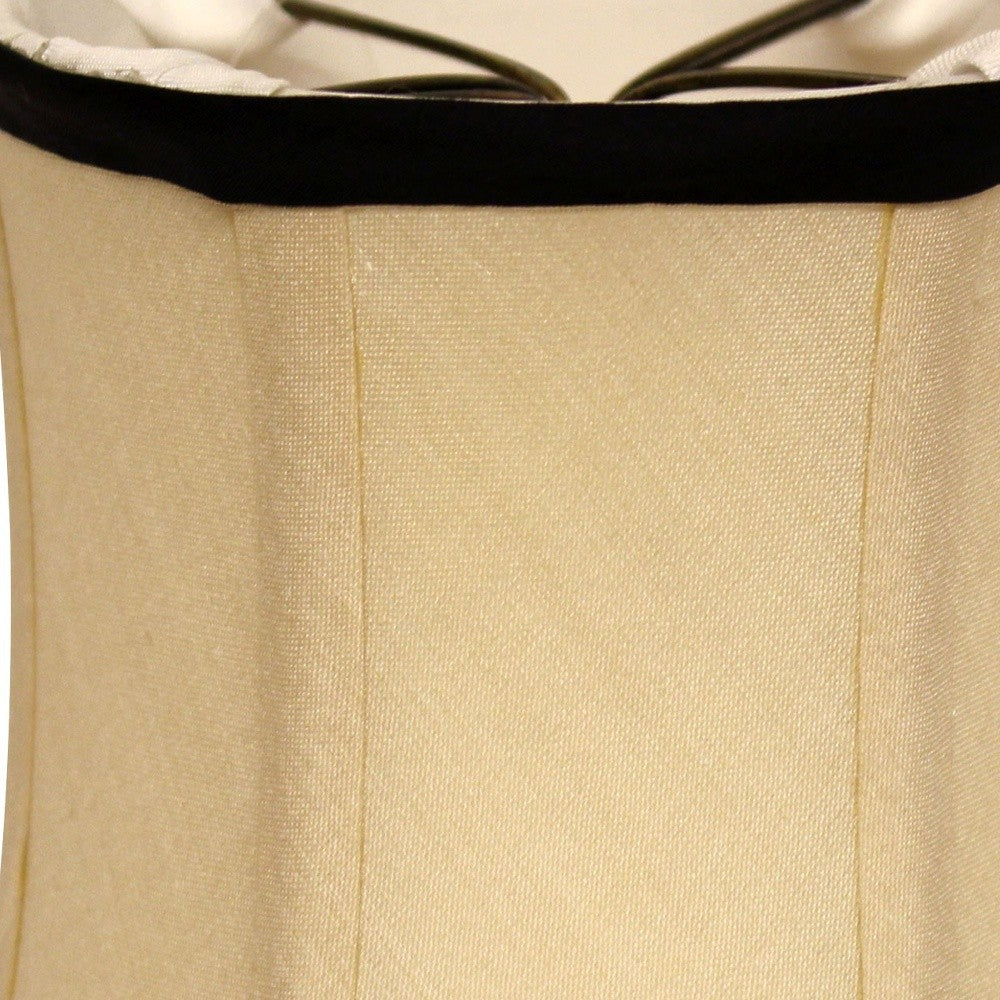 HomeRoots 4" Inherent Corset Drum Chandelier Pongee Silk Lampshades in Set of 6