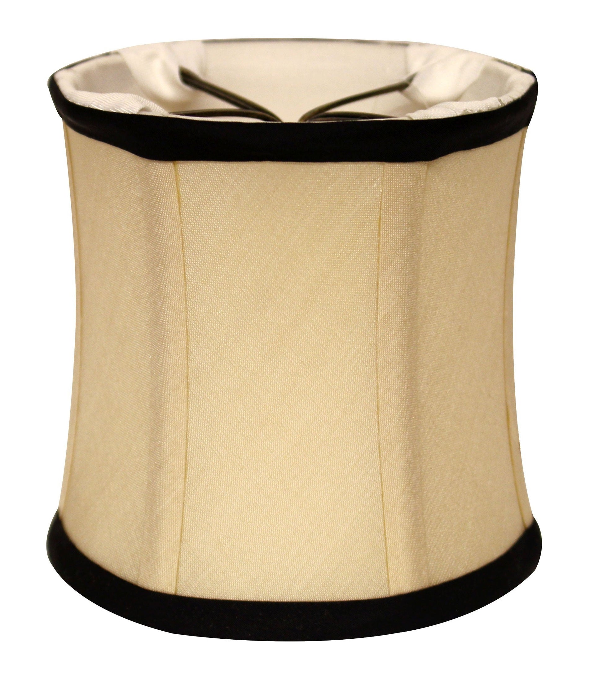 HomeRoots 4" Inherent Corset Drum Chandelier Pongee Silk Lampshades in Set of 6