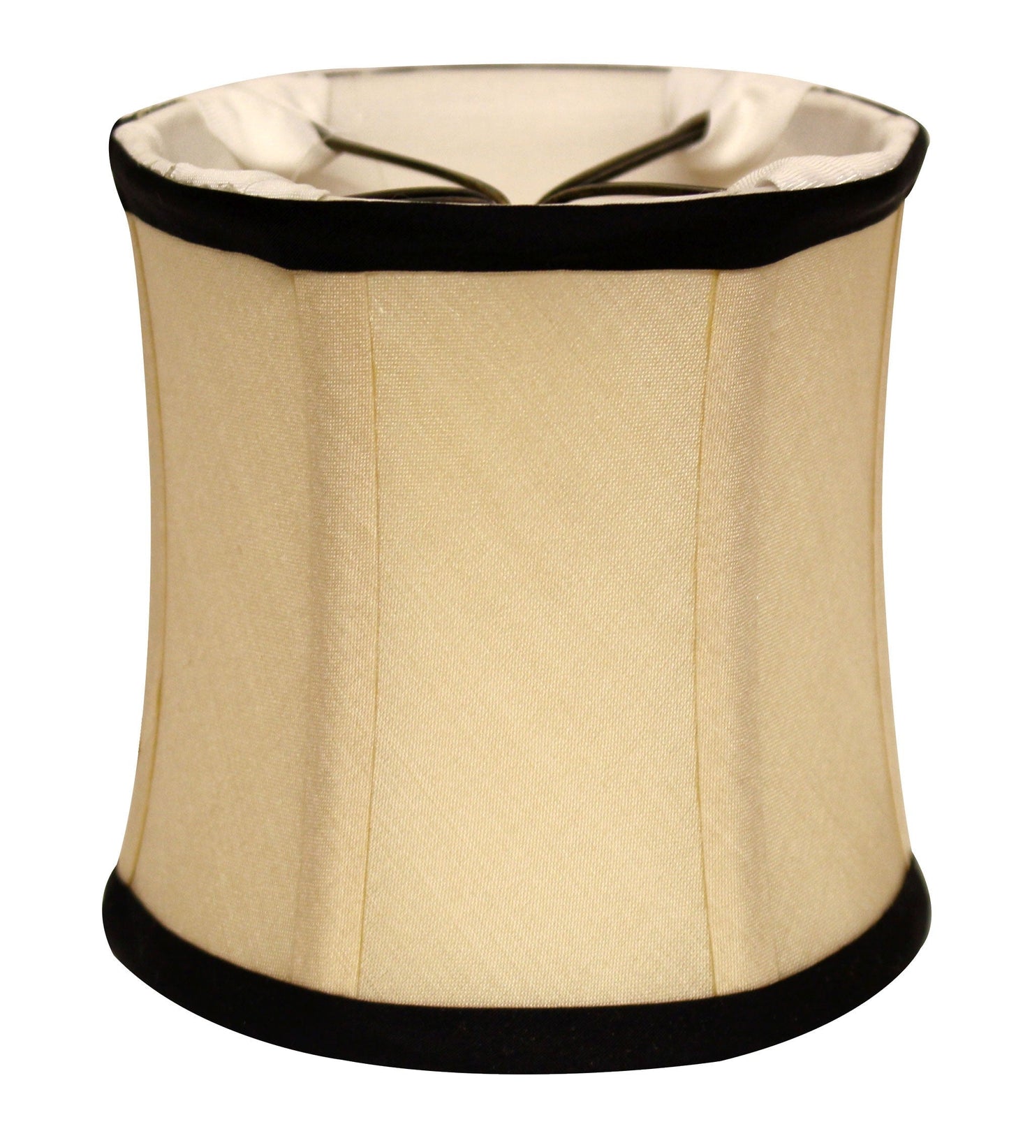 HomeRoots 4" Inherent Corset Drum Chandelier Pongee Silk Lampshades in Set of 6