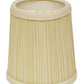 HomeRoots 4" Ivory Chandelier Broadcloth Lampshades in Set of 6