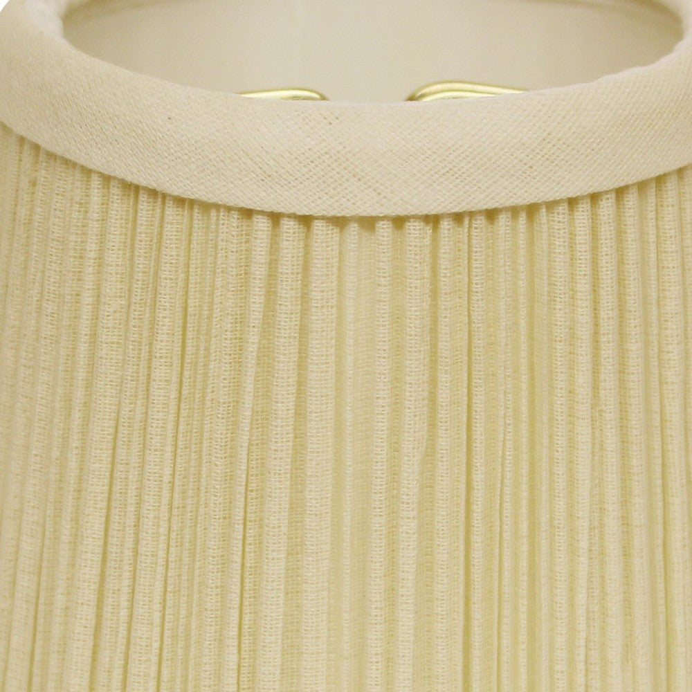 HomeRoots 4" Ivory Chandelier Broadcloth Lampshades in Set of 6