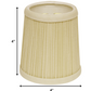 HomeRoots 4" Ivory Chandelier Broadcloth Lampshades in Set of 6