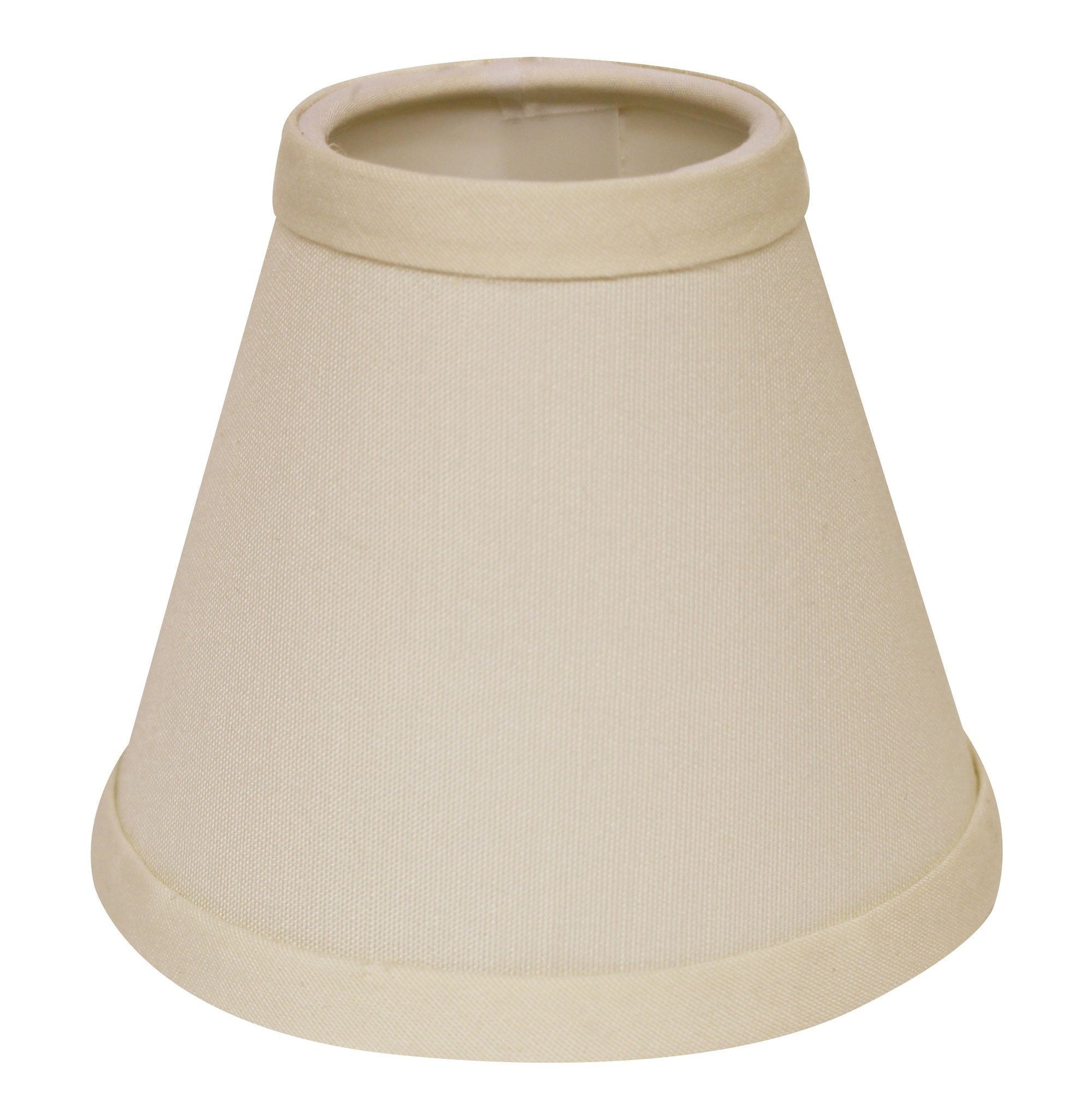 HomeRoots 4" Ivory Chandelier No Slub Lampshades in Set of 6